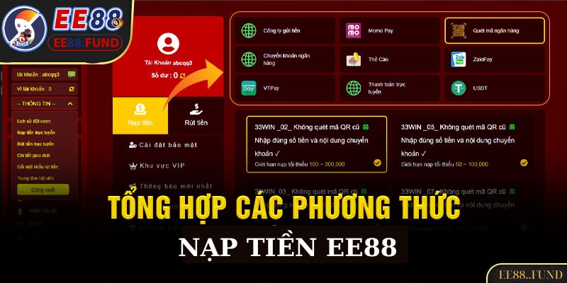 Hướng dẫn nạp tiền đơn giản